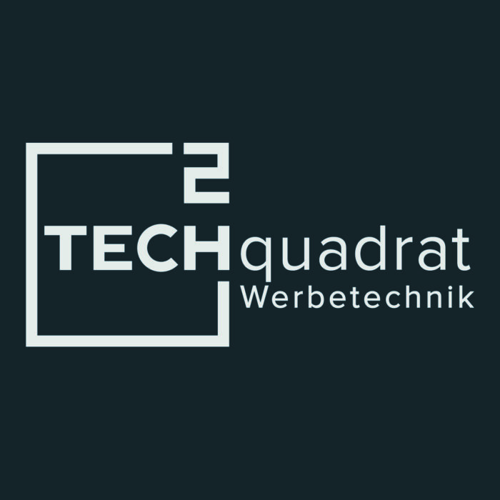 Techquadrat Werbetechnik Logo Quer Hell